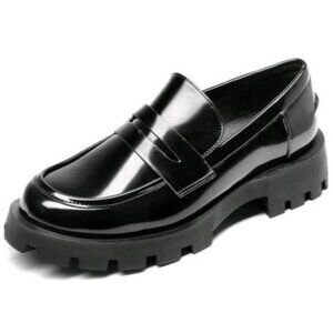 DREAM PAIRS Women's Loafers, Lug Sole Slip On Platform Chunky Penny Loafers US10
